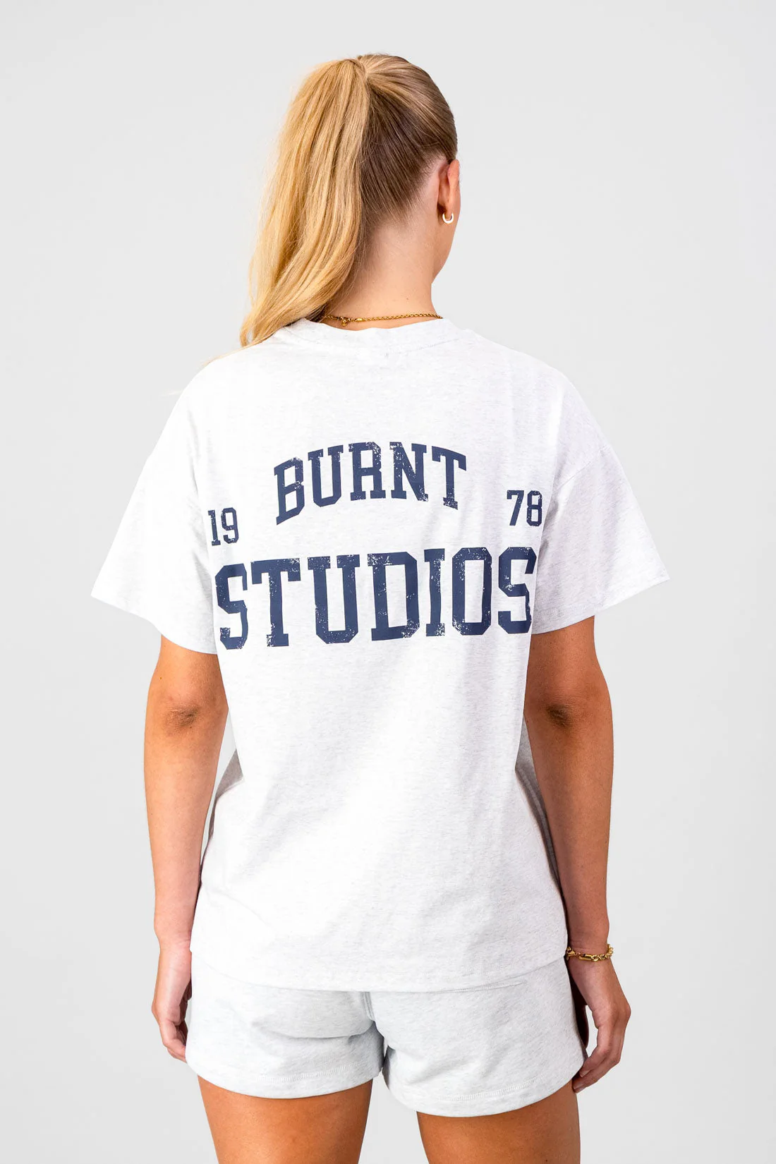 Academy Oversized Tee - Grey Melange - Image 3
