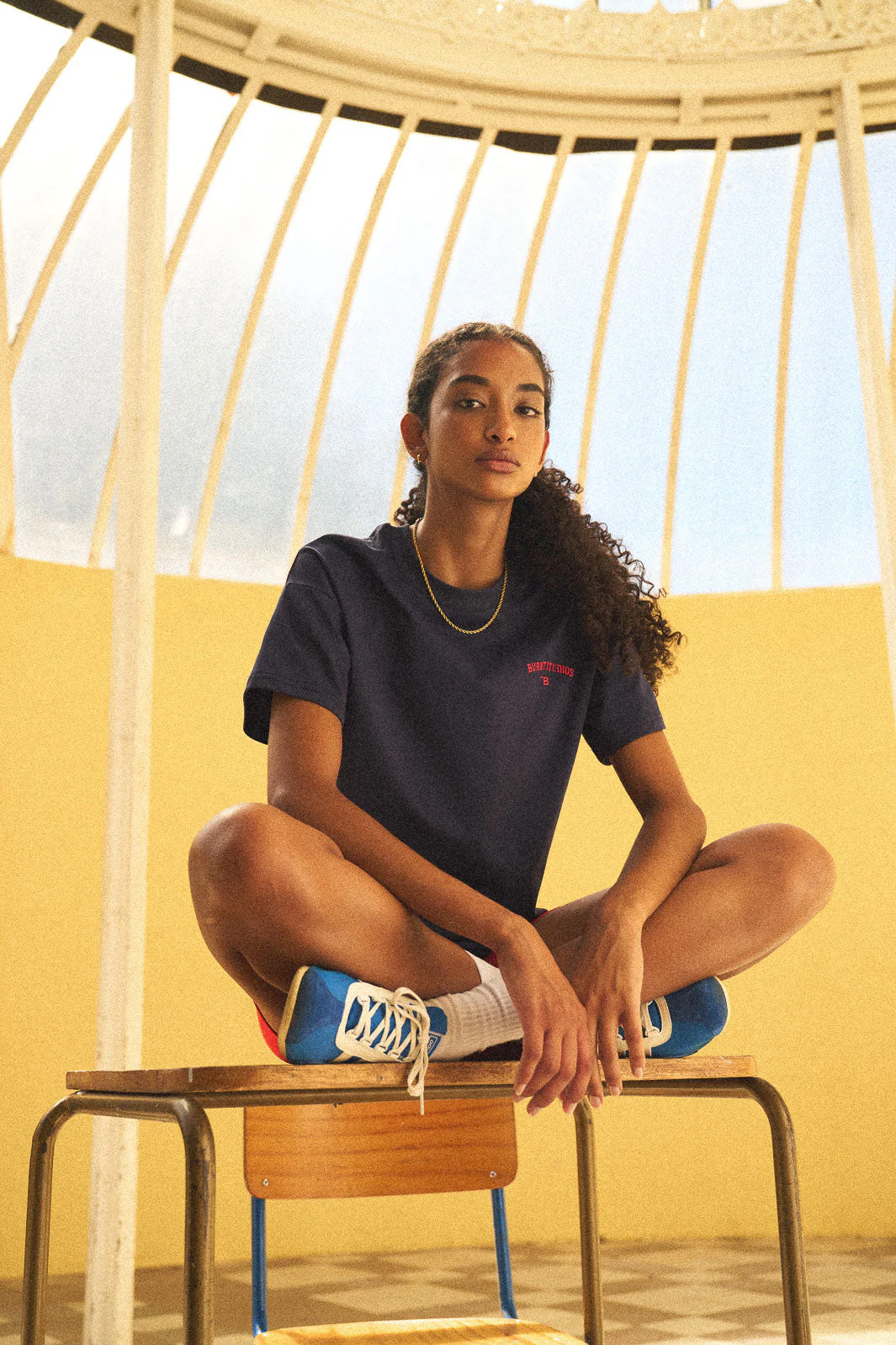 Academy Oversized Tee - Navy - Image 5