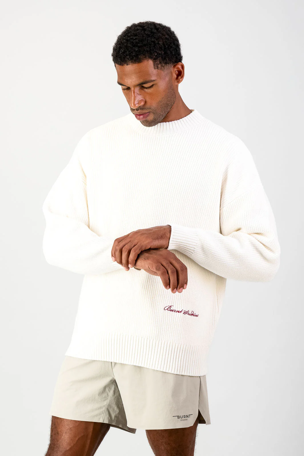 Boxed Crew Knit - Cream - Image 3
