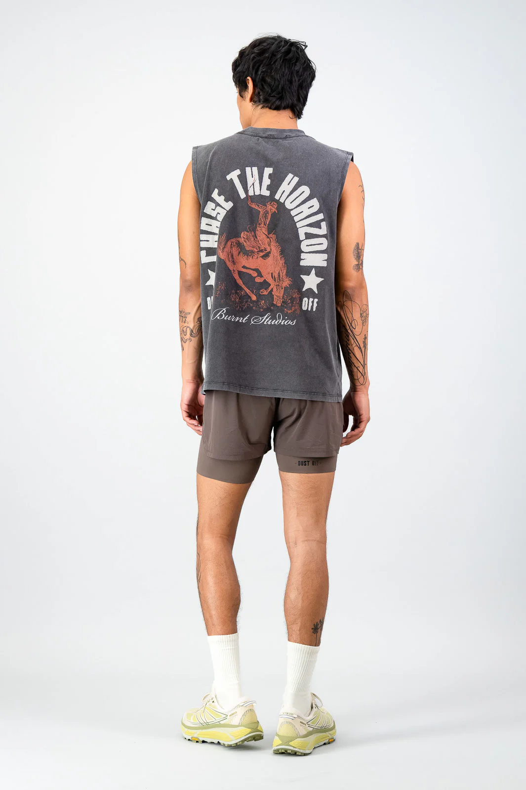Chase The Horizon Cotton Tank - Black - Image 3