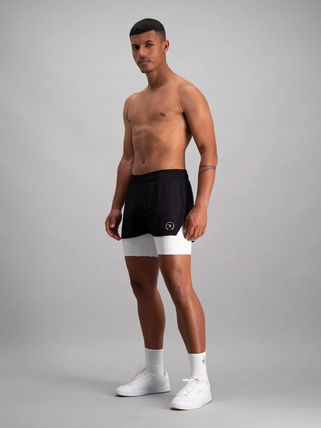 Energy 2-in-1 Short - Black & White - Image 5