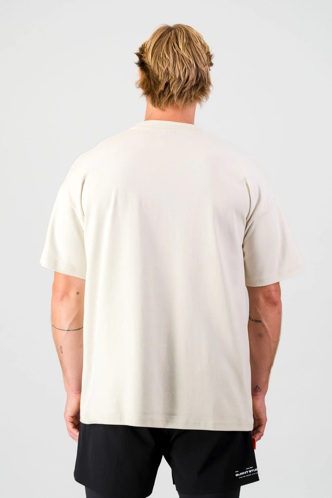 Lightweight Cotton Tee - Cream - Image 3