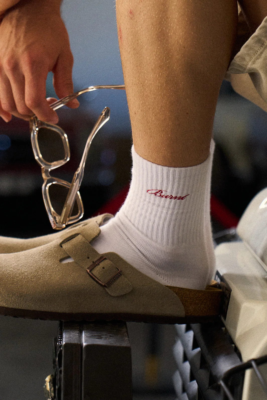 Headline Sock - White & Red - Image 4
