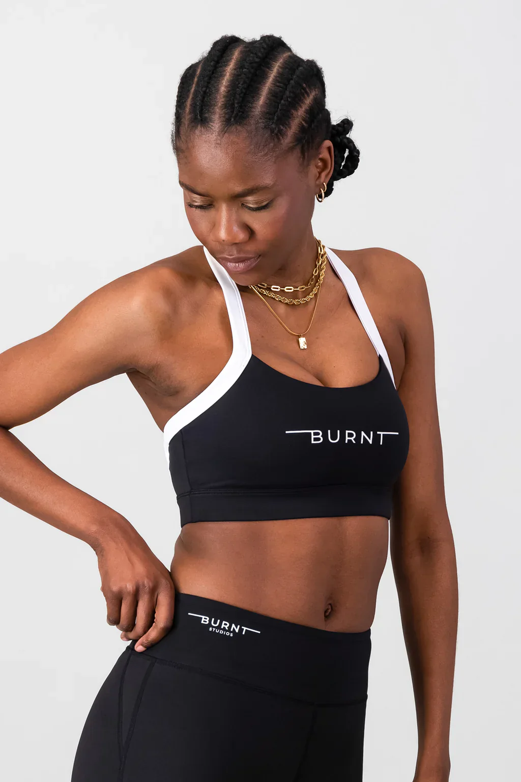 Milan Sports Bra - Black & White - Image 2