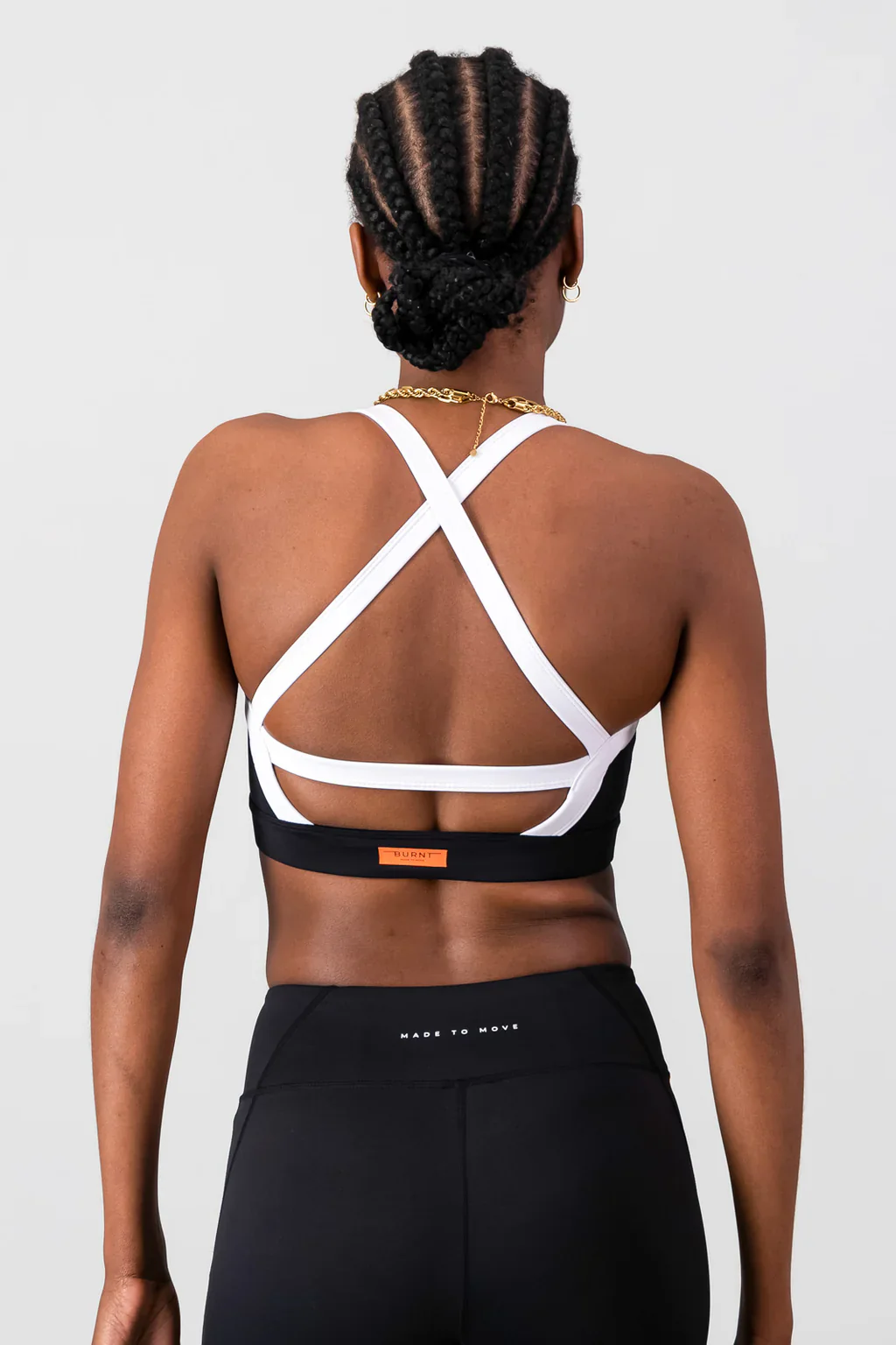 Milan Sports Bra - Black & White - Image 3