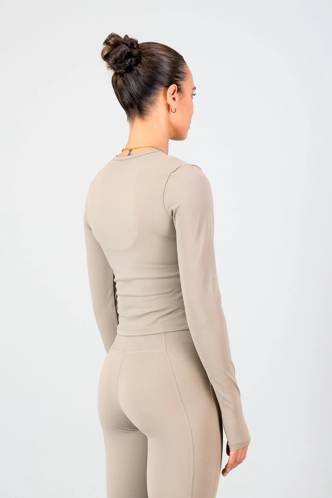 Olivia Fitted Long Sleeve - Cashew - Image 3