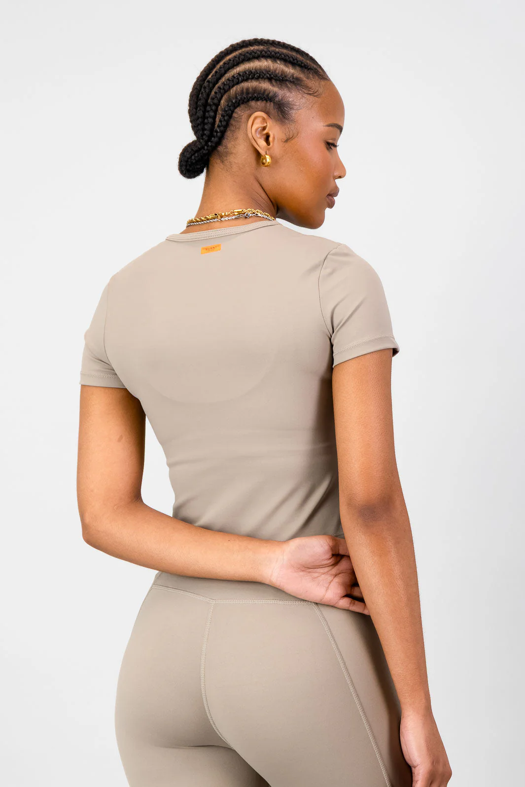 Olivia Fitted Tee - Cashew - Image 3