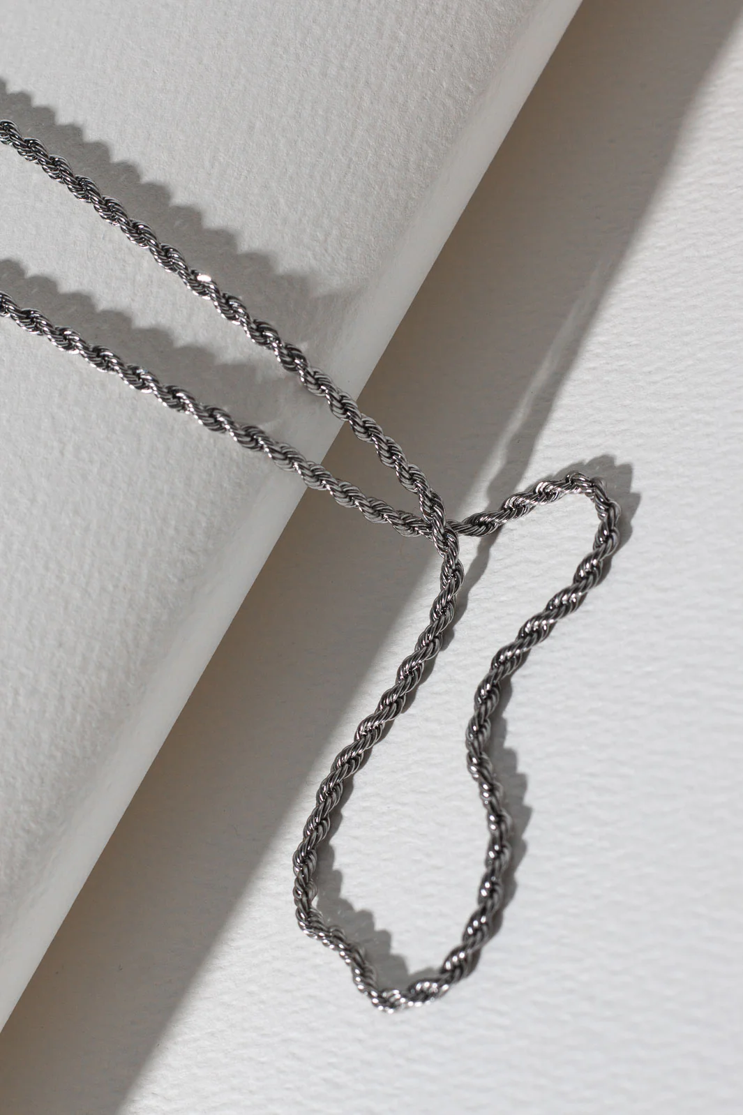 Rope Chain Necklace - Silver - Image 3
