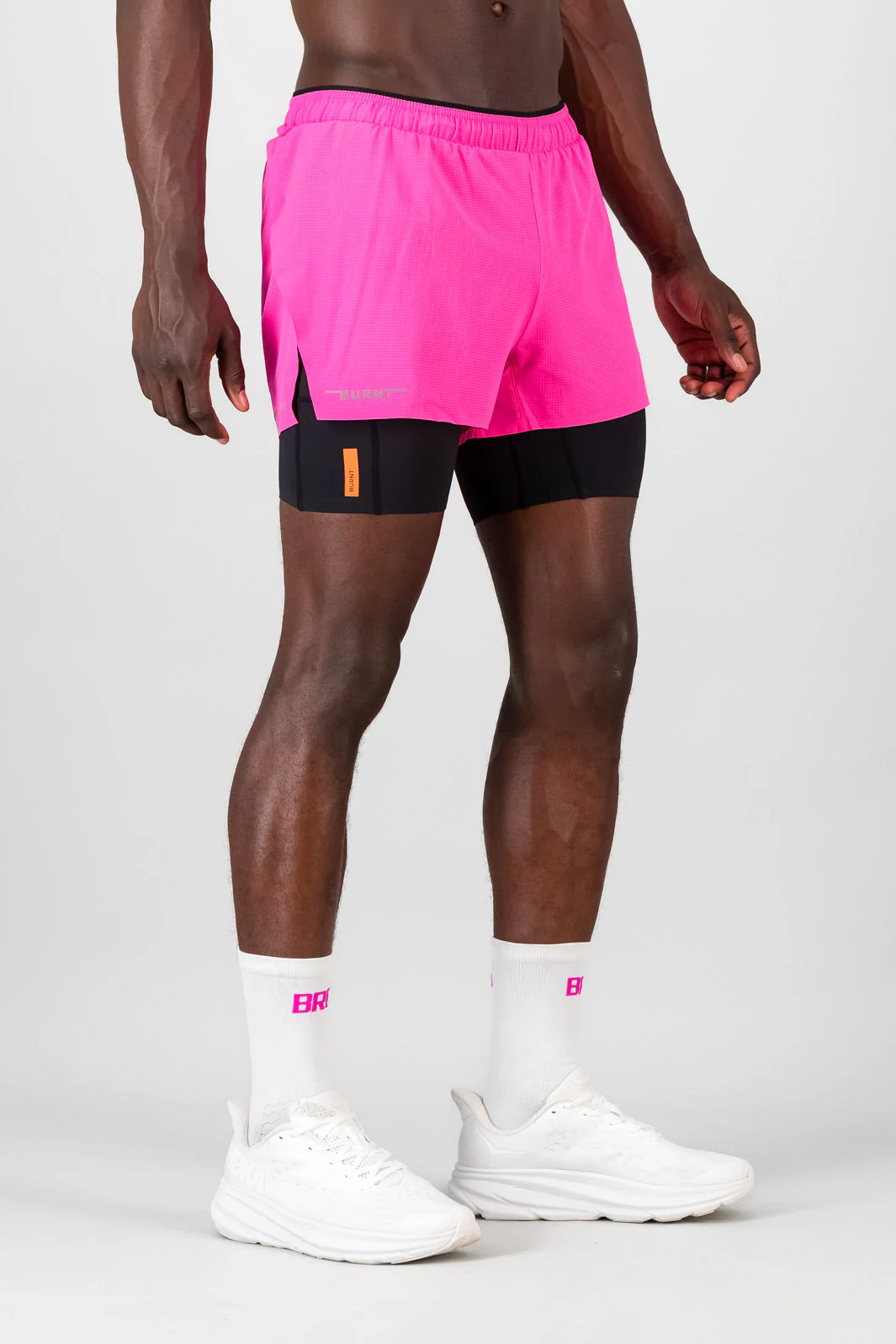 SprintRacer Men's 2-in-1 Pro Shorts - Electric Pink - Image 4