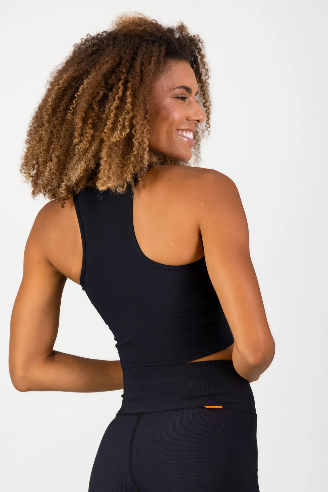 Stile Di Vita Rib Supportive Tank - Black - Image 3