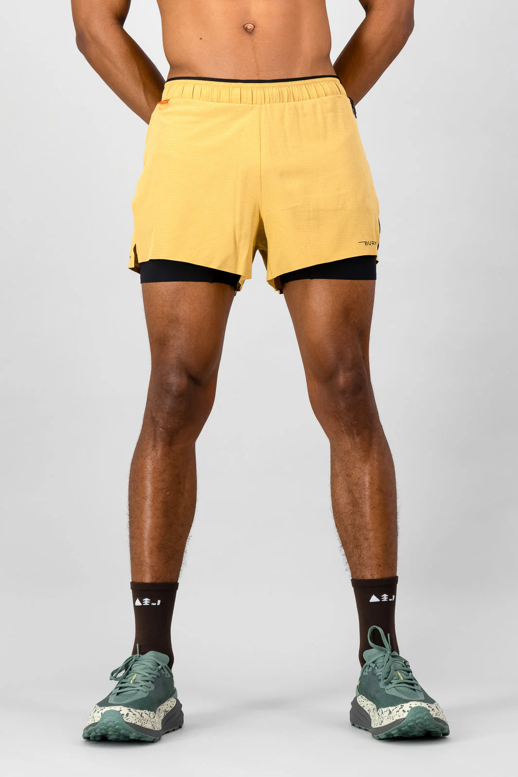 Venture Men's 2-in-1 Run Short - Amber - Image 4