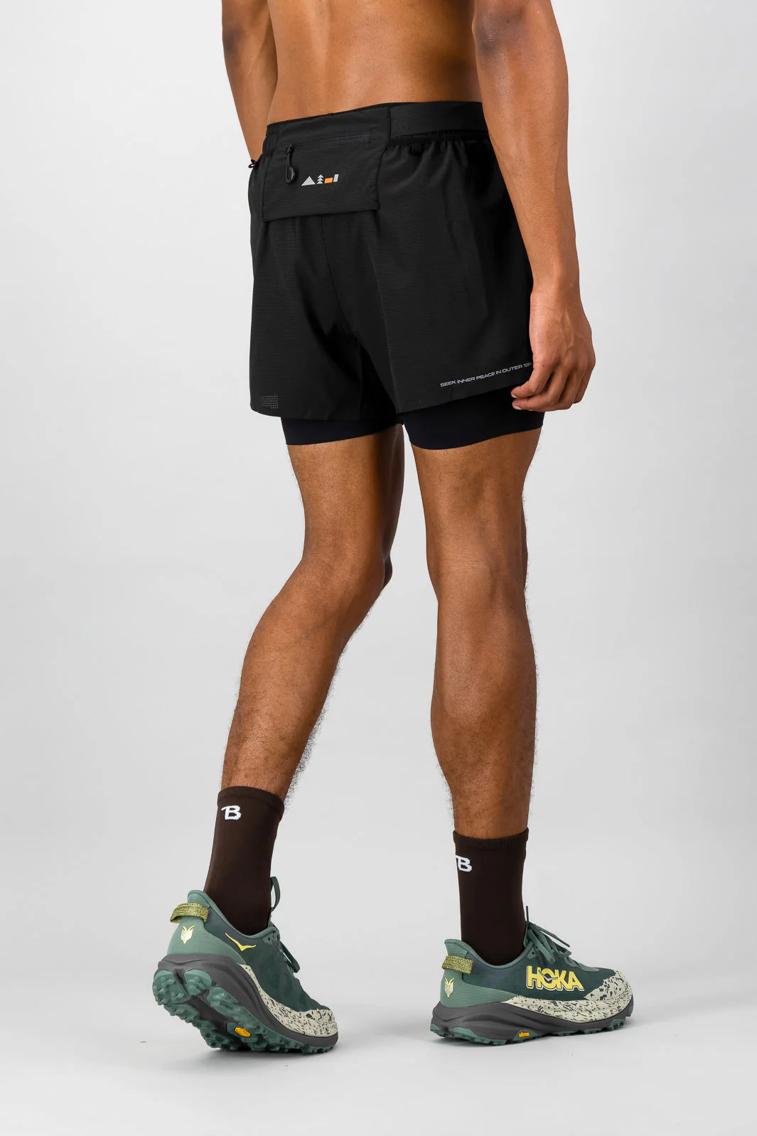 Venture Men's 2-in-1 Run Short - Black - Image 4