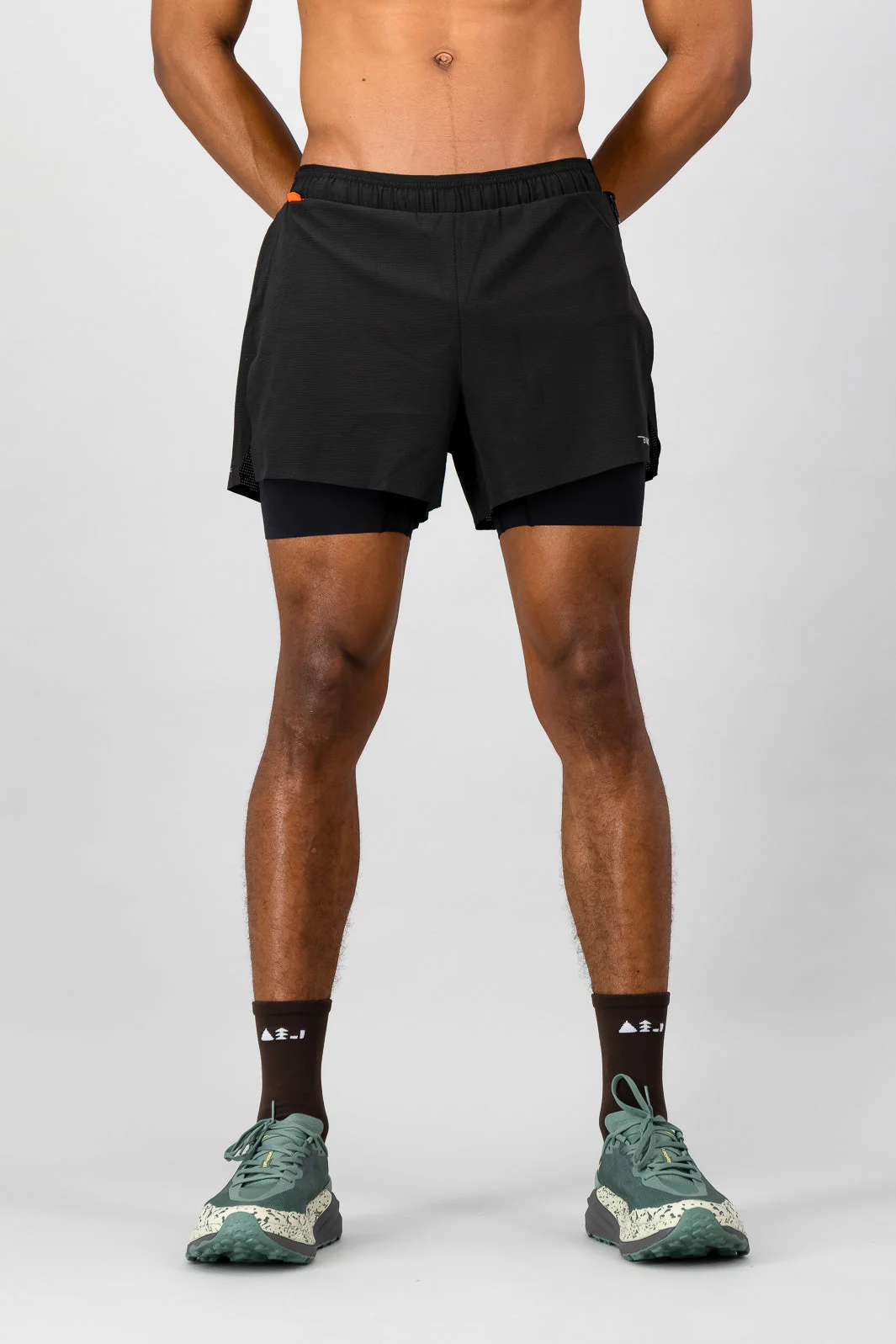 Venture Men's 2-in-1 Run Short - Black - Image 5