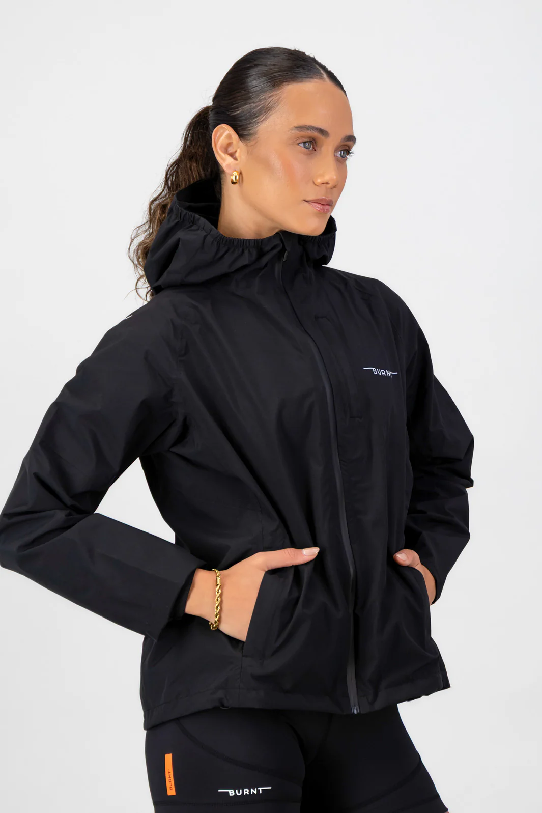 Essential Women's Waterproof Jacket - Black - Image 3