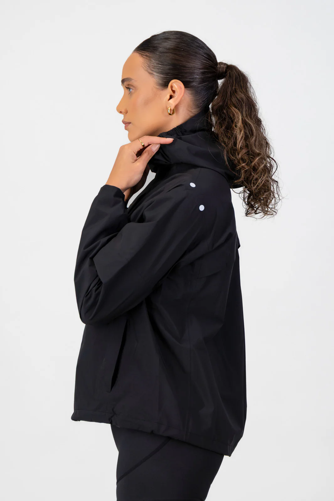 Essential Women's Waterproof Jacket - Black - Image 4